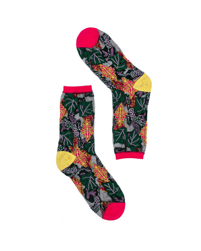 Sock candy brocade jaguar black sheer socks holiday brocade socks for women